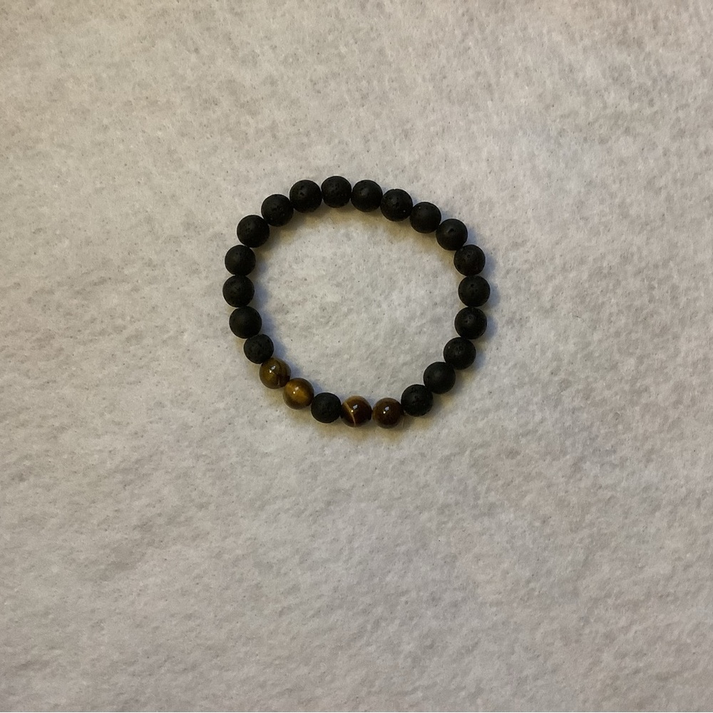 Lava stone and Tigers Eye Diffuser Bracelet